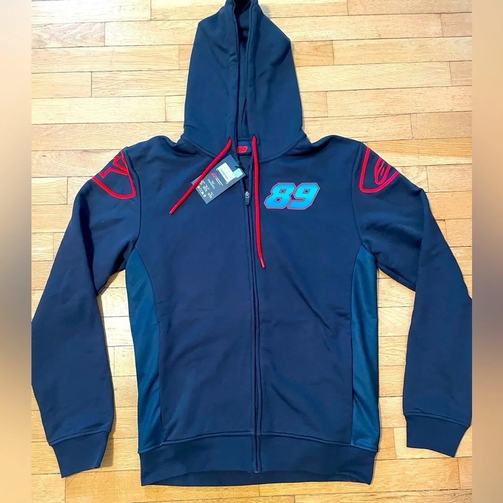 NWT Jorge Martin Moto GP Zip Up Hoodie Navy and Red Men’s XL - Picture 1 of 11